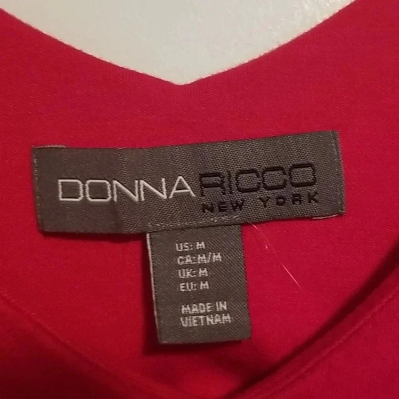 Donna Ricco Red Jersey Fit-and-Flare Dress - Picture 2 of 5